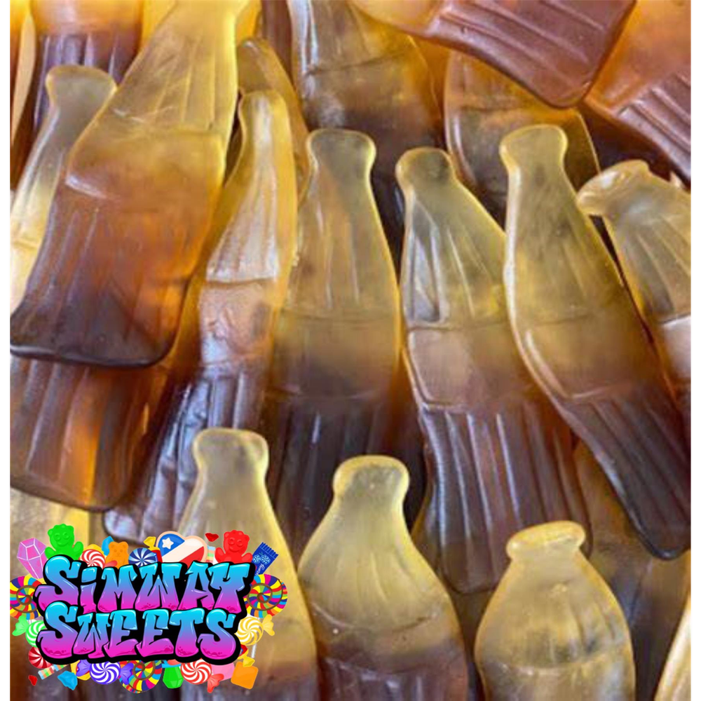 Giant Cola Bottles Retro Sweets Cola Flavoured Gummy Sweets Gift Jar