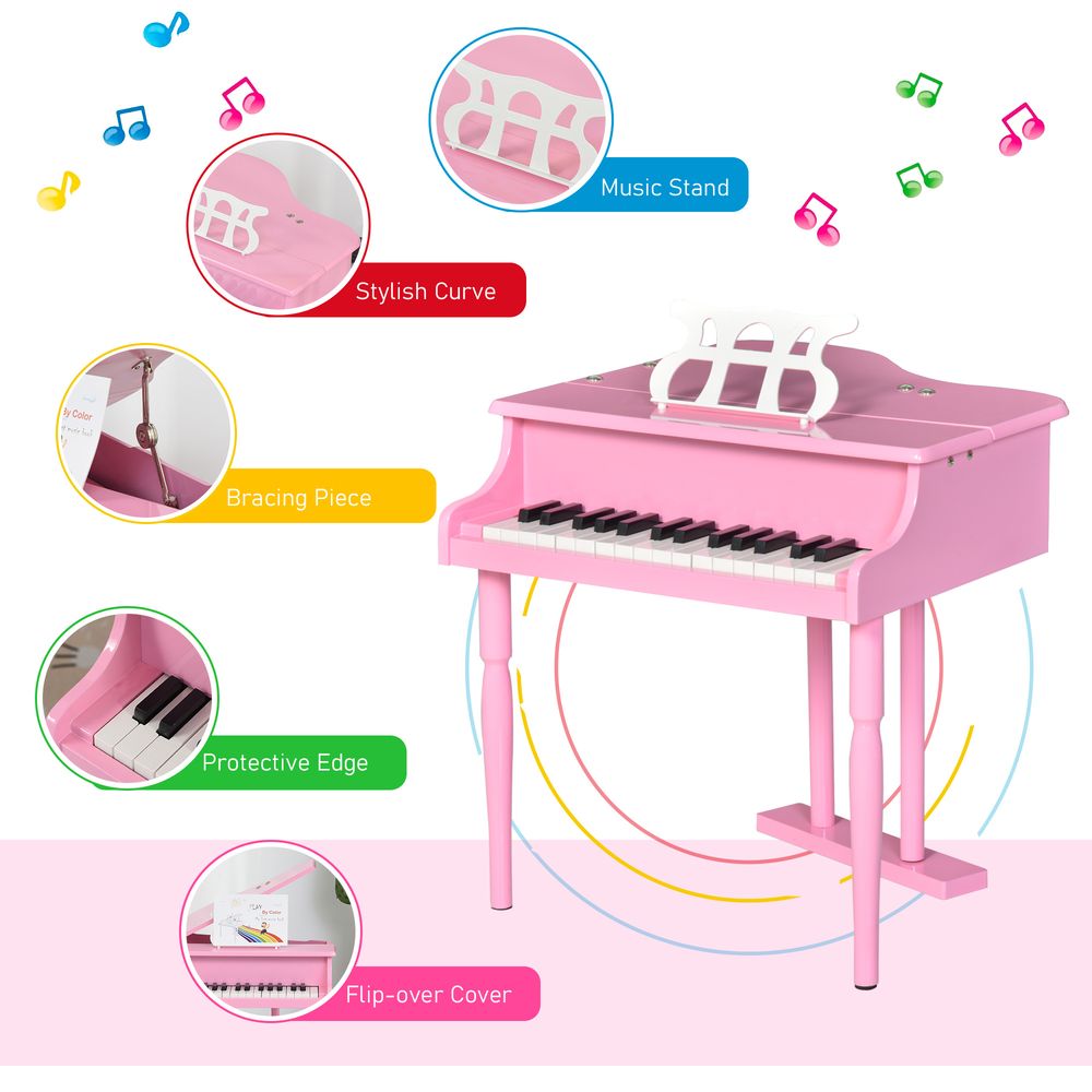 30 Keys Mini Kids Piano with Music Stand and Bench Best Gifts Toy