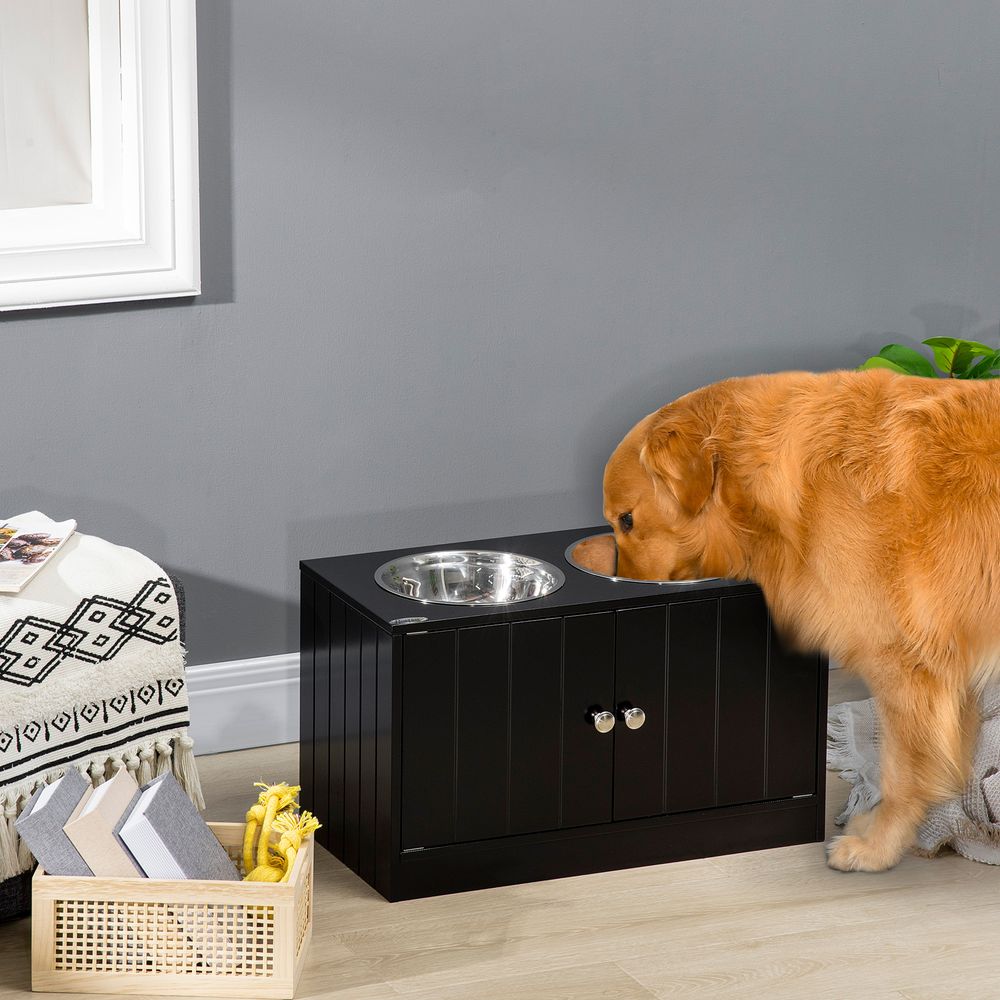 Raised Dog Bowls for Large Dogs, Feeding Station Stand and Storage.