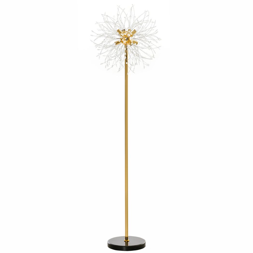 Dandelion-Crystallite Floor Lamp, with Foot Switch