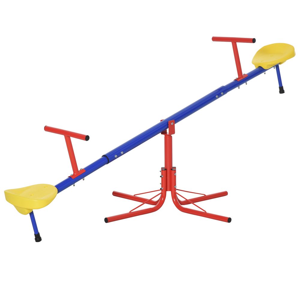 Kids 360° Rotating Metal Seesaw Swivel Teeter Totter for Garden