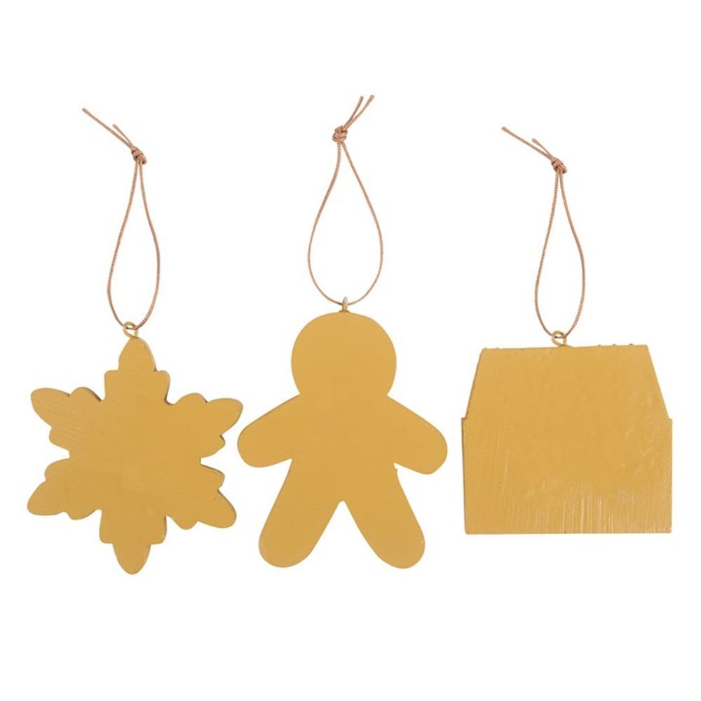 Set of 3 Hanging Gingerbread Decorations