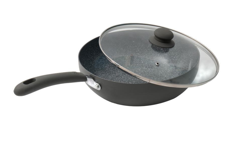 Durastone Grey 28cm Wok with lid