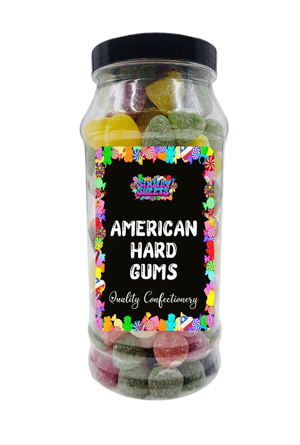 American Hard Gums Retro Fruit Flavour Sweets Gift Jar