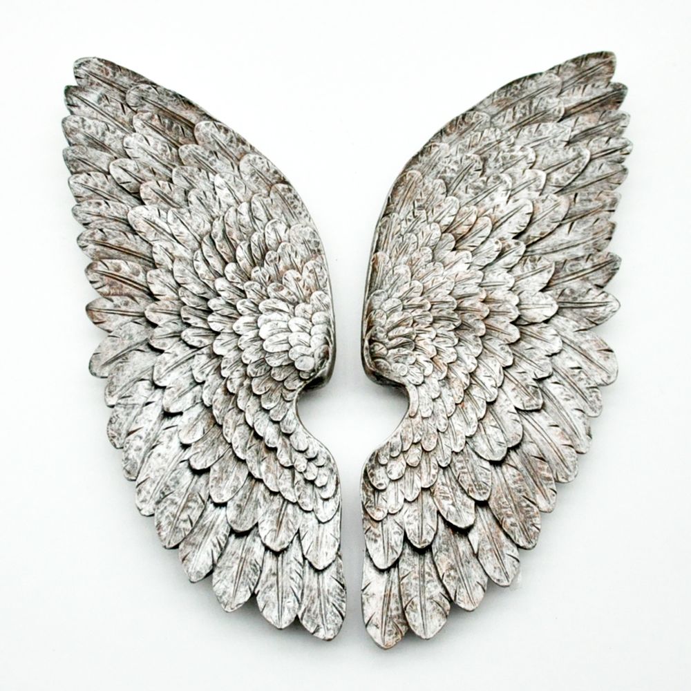 Antique Left & Right Wings - L4 x W32 x H70 cm - Silver