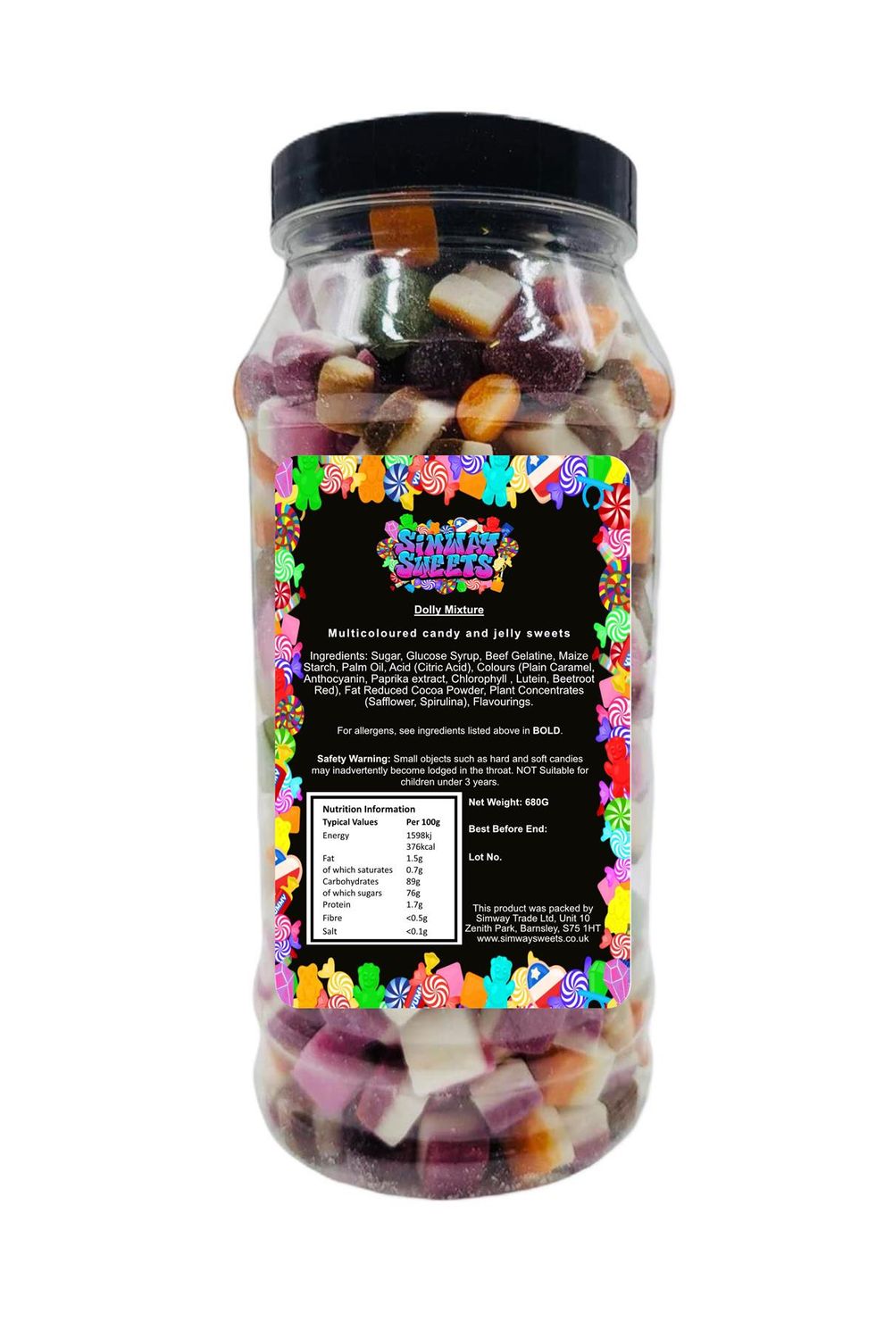 Dolly Mixtures Retro Sweets Gift Jar