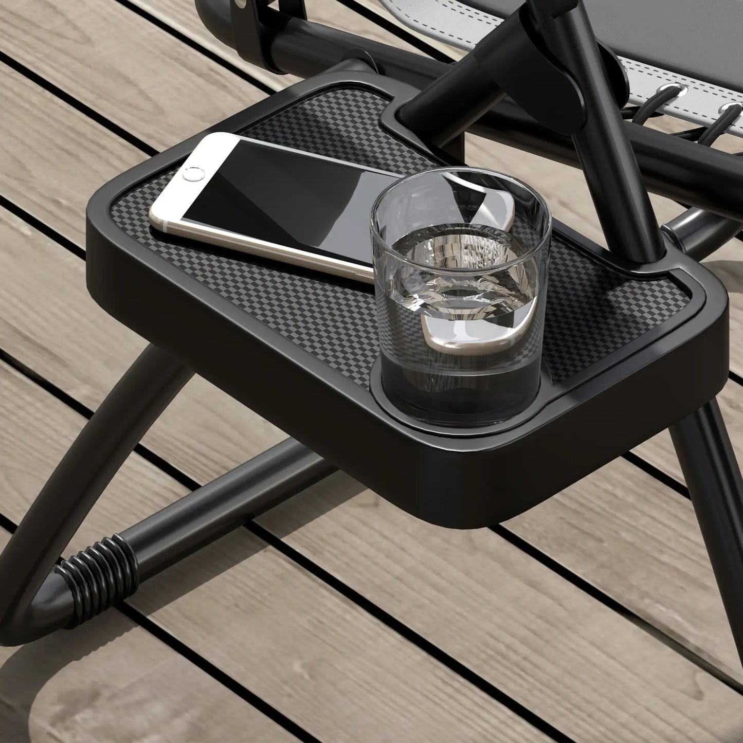 Set of 2 Zero Gravity Lounger Chairs in Grey