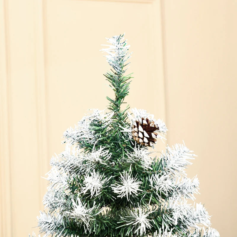 6FT Artificial Christmas Tree With Pine Cones and Automatic Open - Green