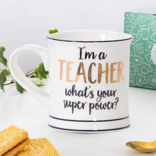 LAST ONE! Metallic Monochrome I'm A Teacher Mug