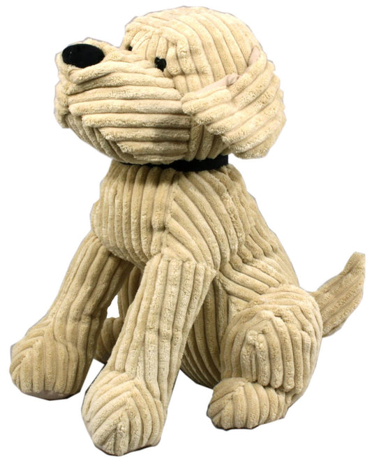 Large Gold Ribbed Dog Doorstop