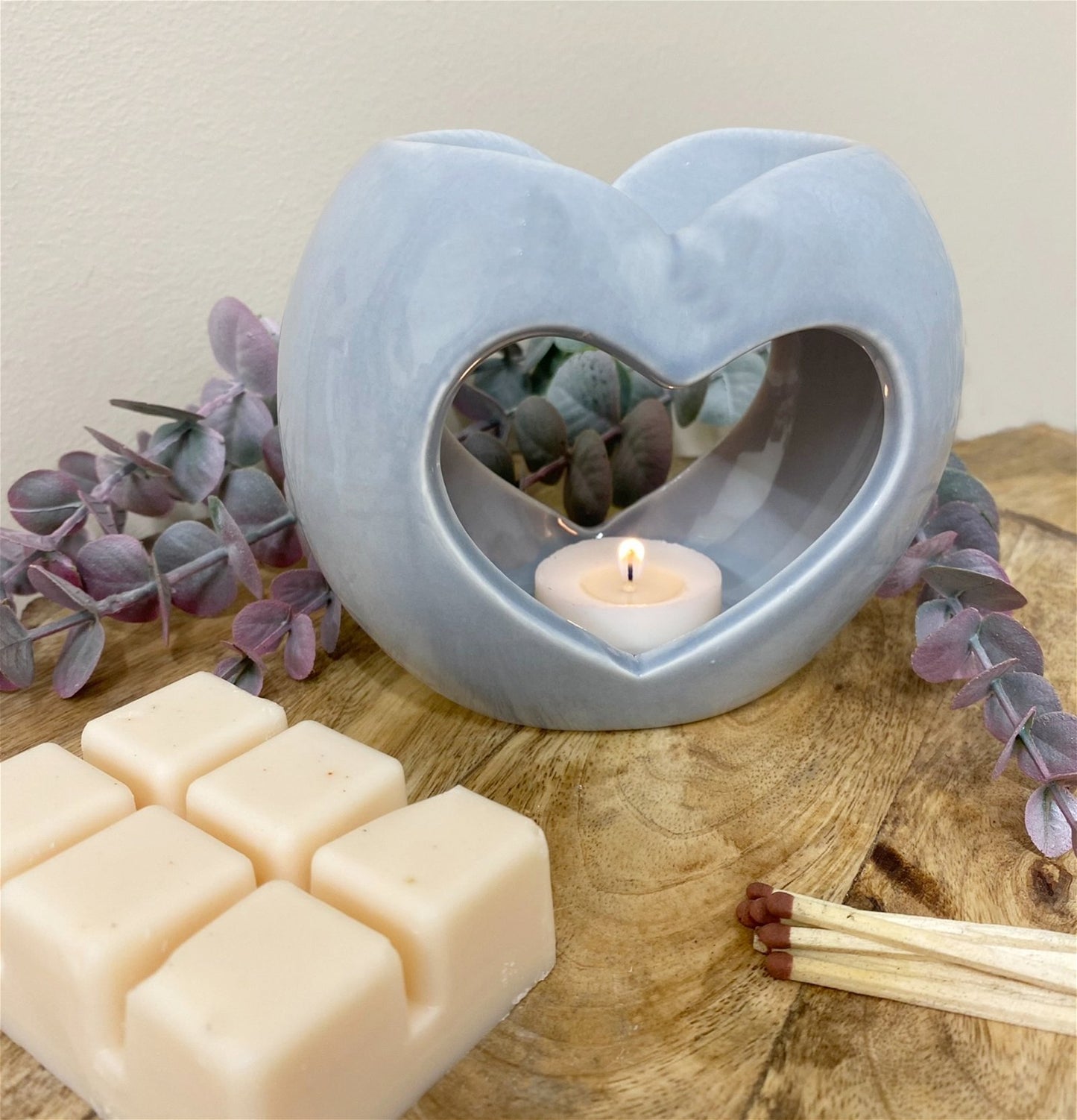 Grey Heart Oil or Wax Warmer