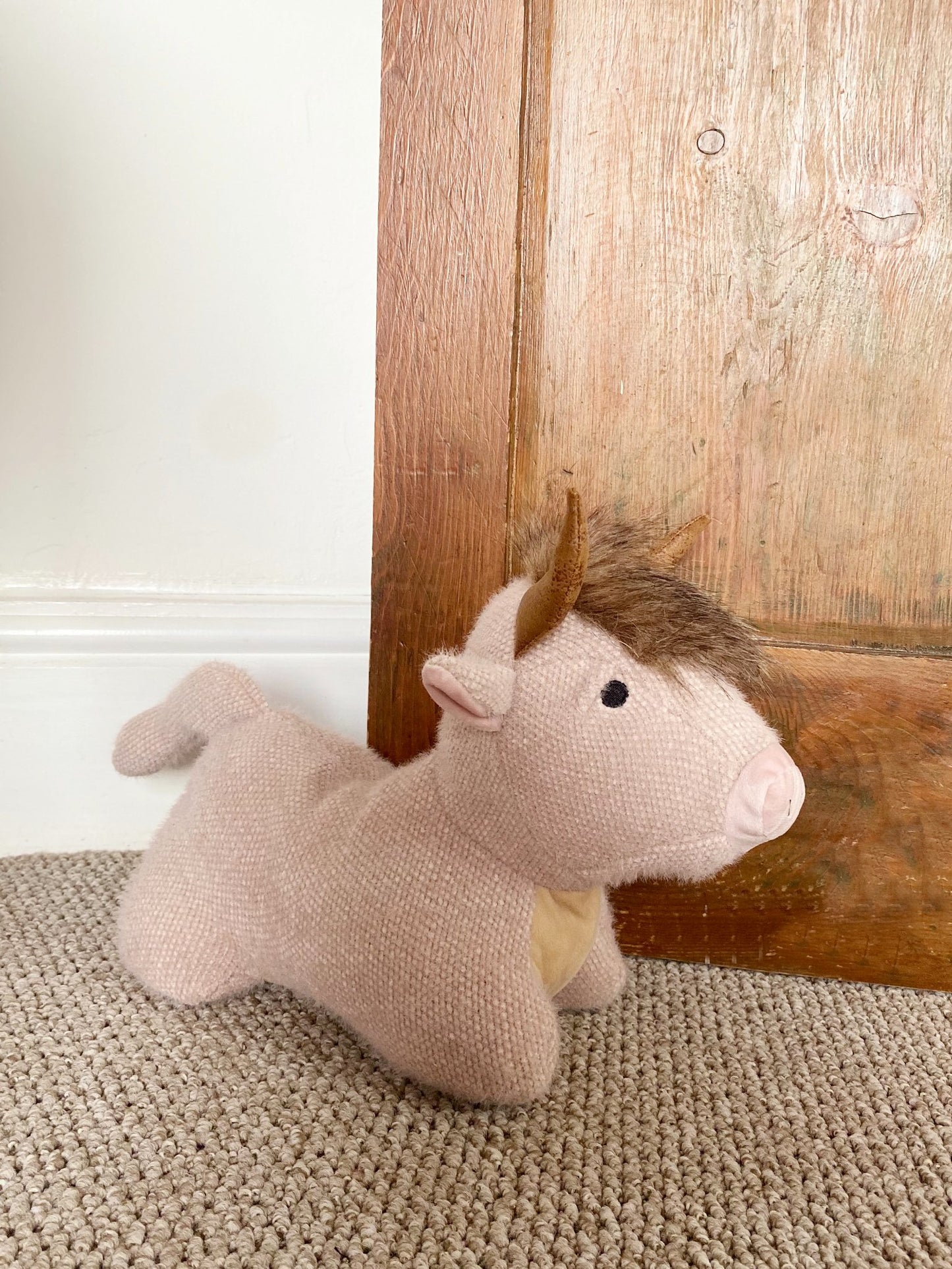 Fabric Angus Cow Doorstop