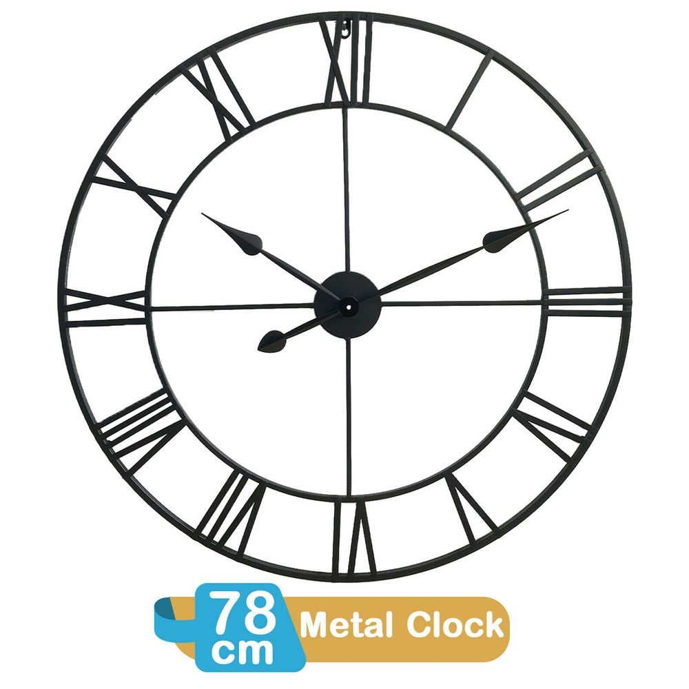 78cm ROMAN METAL CLOCK