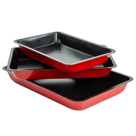 1 x 3pc Non-Stick Baking Trays