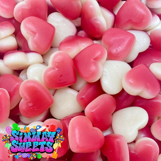 Strawberry & Cream Hearts Sweets