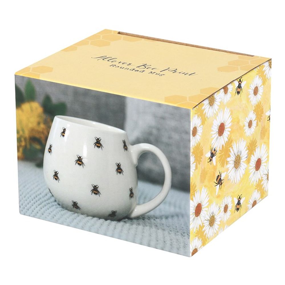 Bee Print Rounded Mug