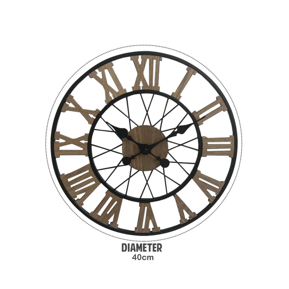 40cm Wood Design Clock