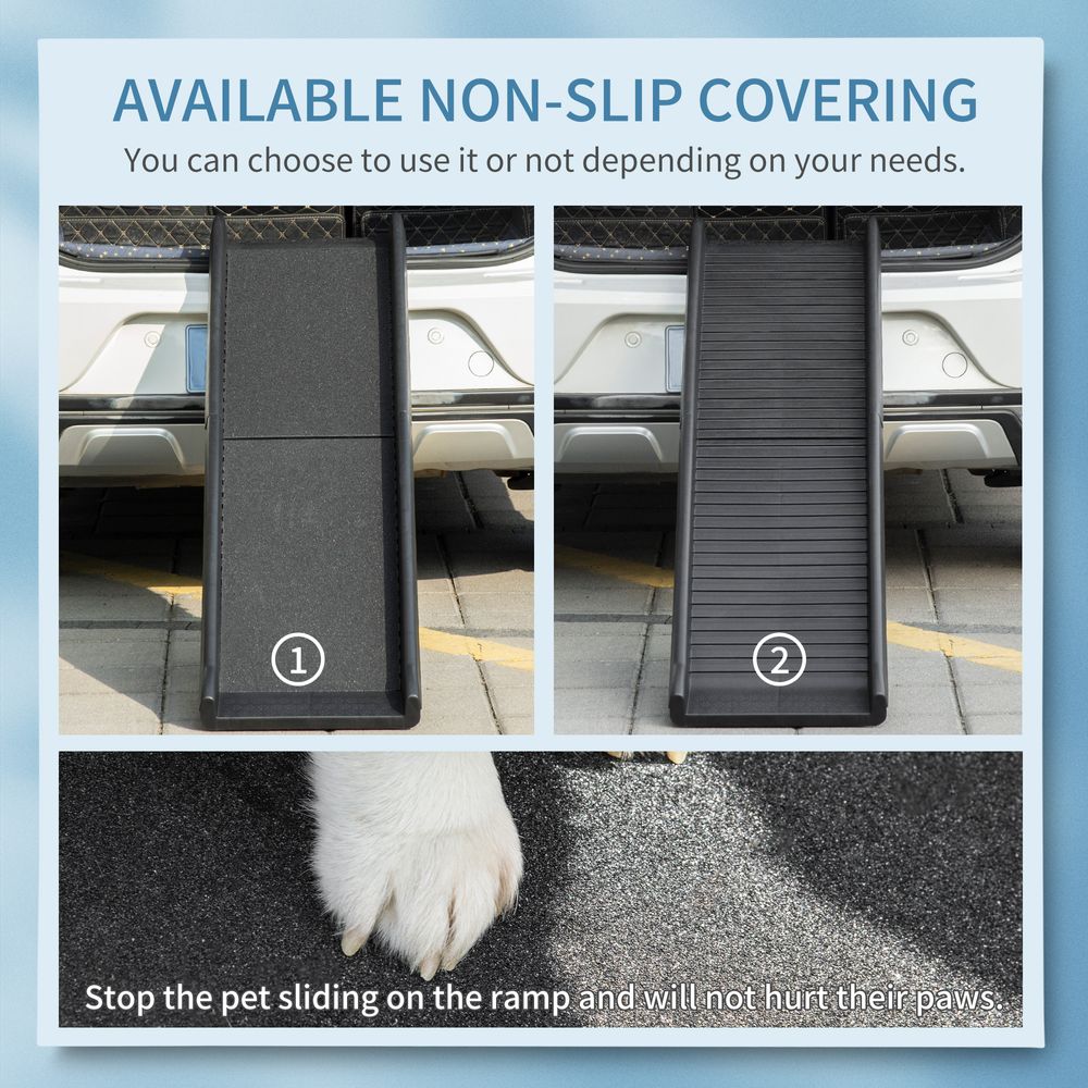 Foldable Pet Ramp Dog Ramp for Cars, Truck, SUVs with Non-Slip Cover