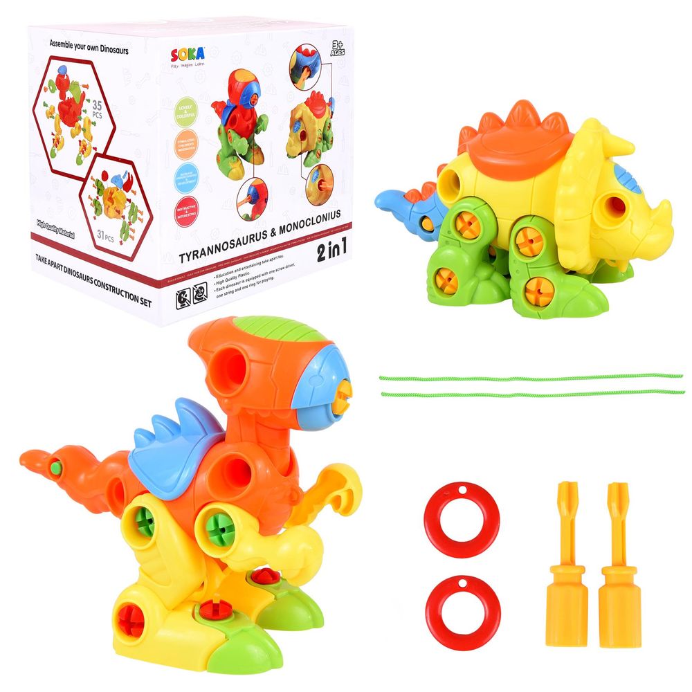 Soka Assemble Your Own Dinosaurs Toy Construction Set