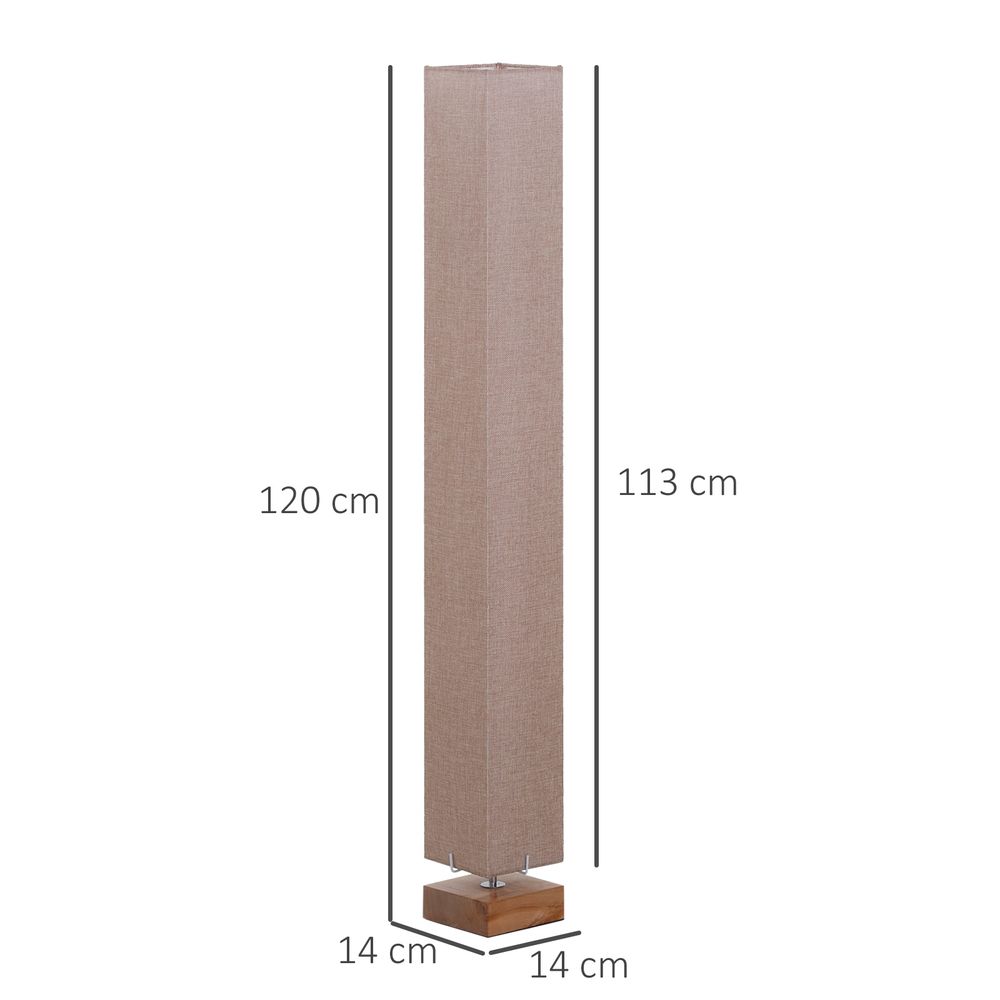 Linen Shade Tall Floor Lamp Beige