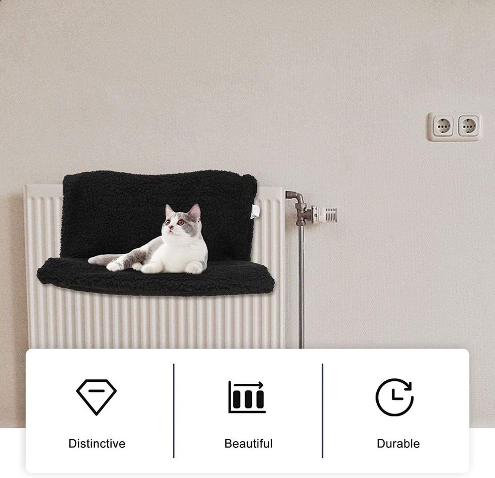 Cat Radiator Bed Black