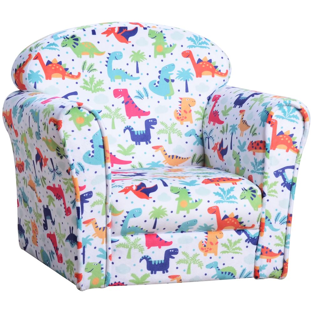 Children's Armchair, Sofa Tub Chair Seat Cartoon Flannel Wooden Non-slip