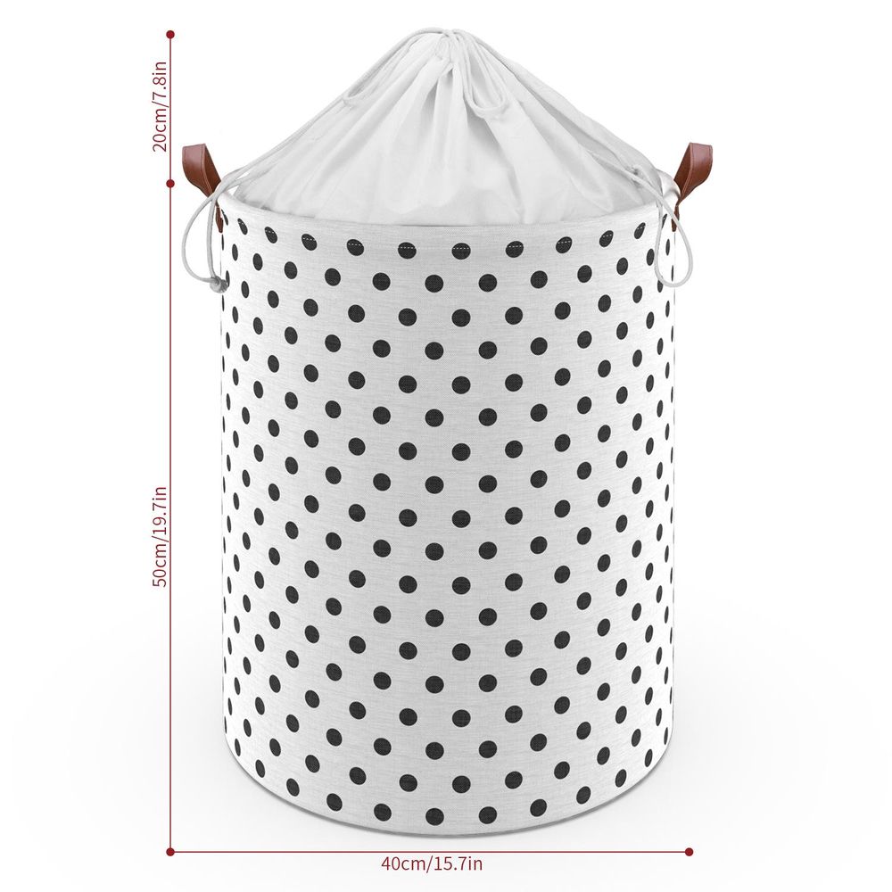 Freestanding Laundry Basket with Drawstring Lid