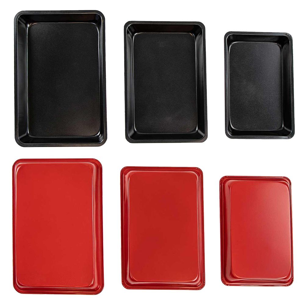 1 x 3pc Non-Stick Baking Trays