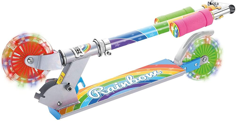 Ozbozz Rainbow Scooter with Flashing Wheels