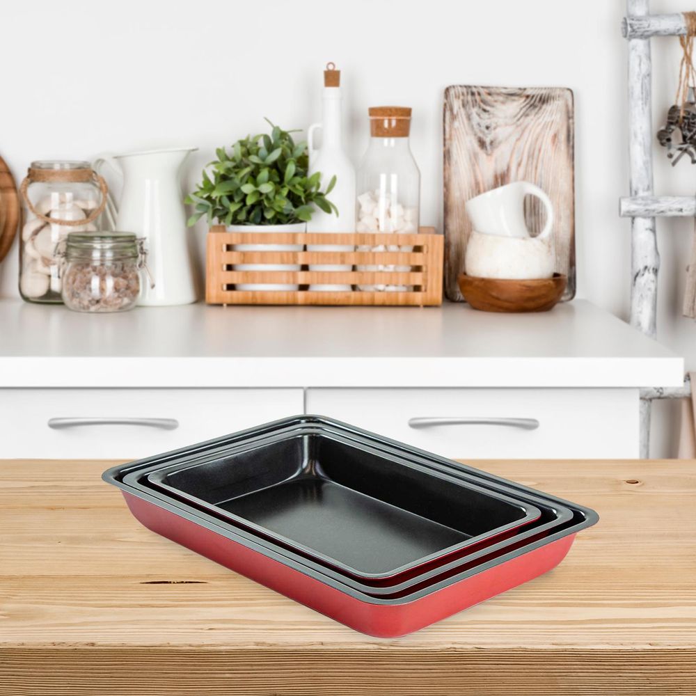 1 x 3pc Non-Stick Baking Trays