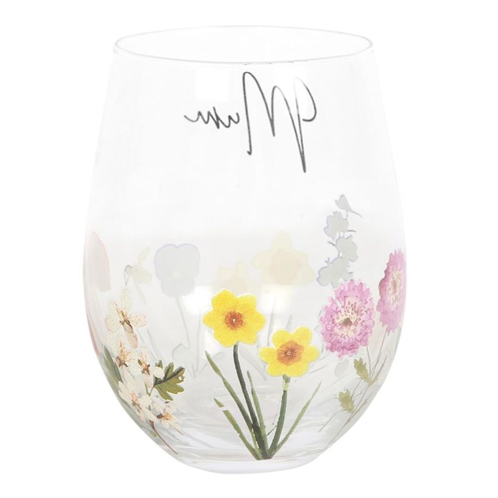 Mum Wildflower Stemless Glass