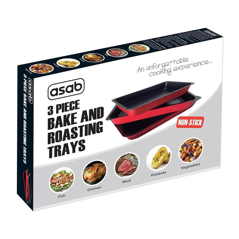 1 x 3pc Non-Stick Baking Trays