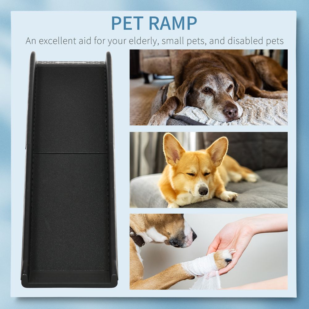 Foldable Pet Ramp Dog Ramp for Cars, Truck, SUVs with Non-Slip Cover