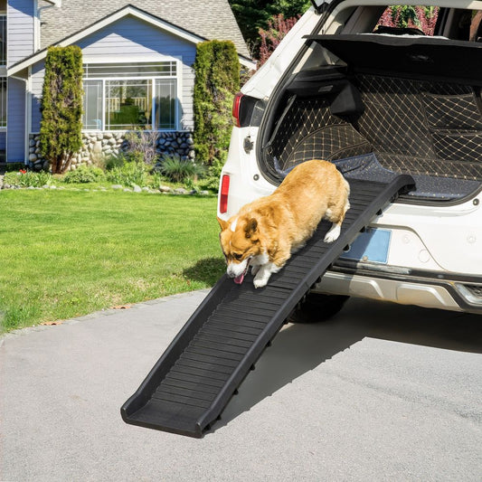 Foldable Pet Ramp Dog Ramp for Cars, Truck, SUVs with Non-Slip Cover