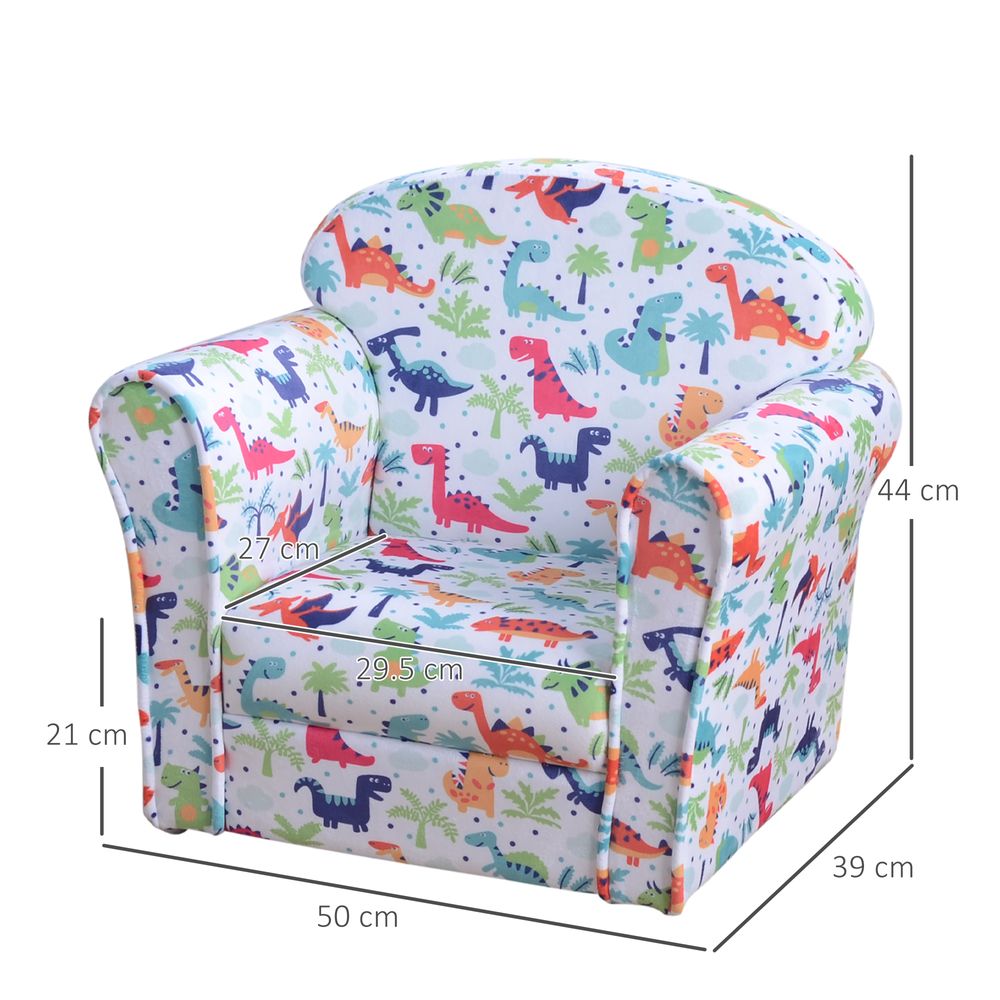 Children's Armchair, Sofa Tub Chair Seat Cartoon Flannel Wooden Non-slip