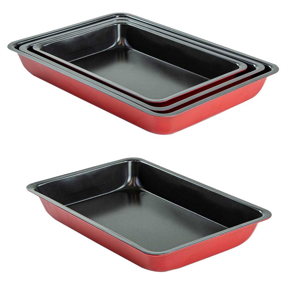 1 x 3pc Non-Stick Baking Trays