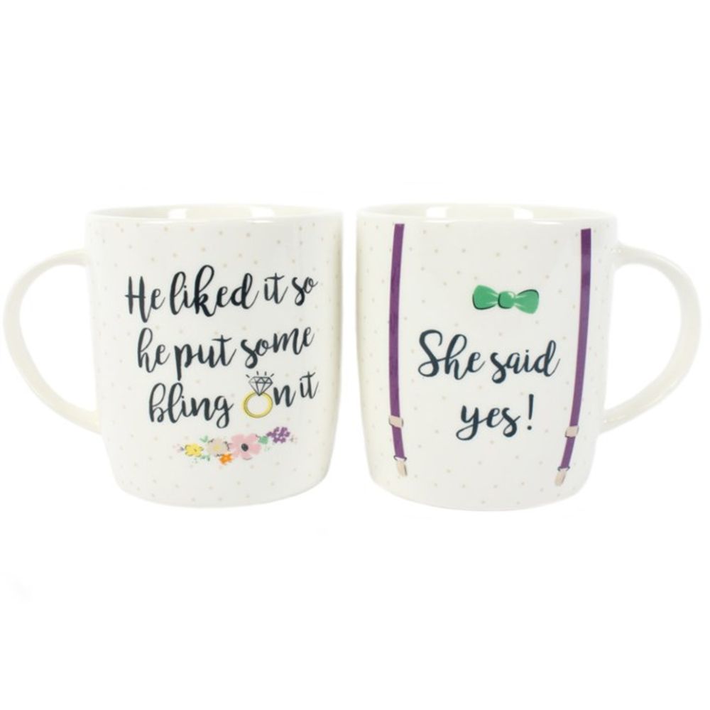 Set of 2 She Said Yes Mugs