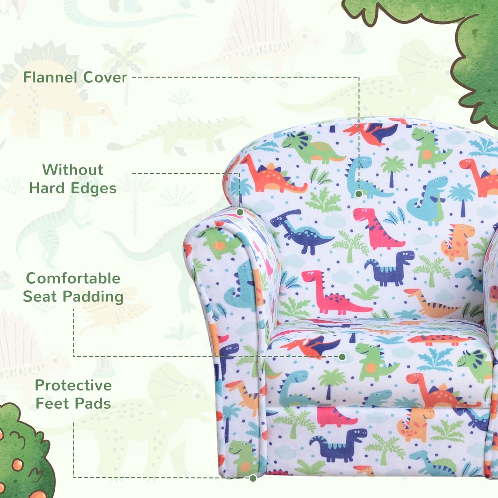 Children's Armchair, Sofa Tub Chair Seat Cartoon Flannel Wooden Non-slip